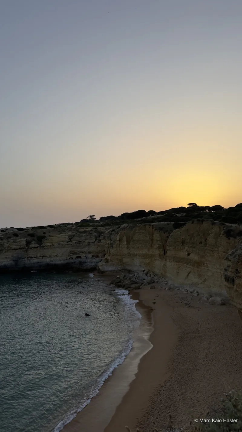 Cove at dusk, Algarve, Portugal, 2025