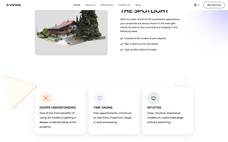 Vistaio: The Vistaio website, as it was online